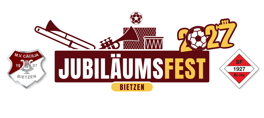 Jubiläumsfest Bietzen 2027 — 120 Jahre Musik, 100 Jahre Sport