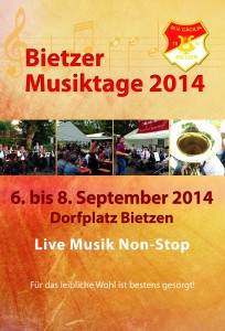 Flyer Bietzer Musiktage 2014 Vorne